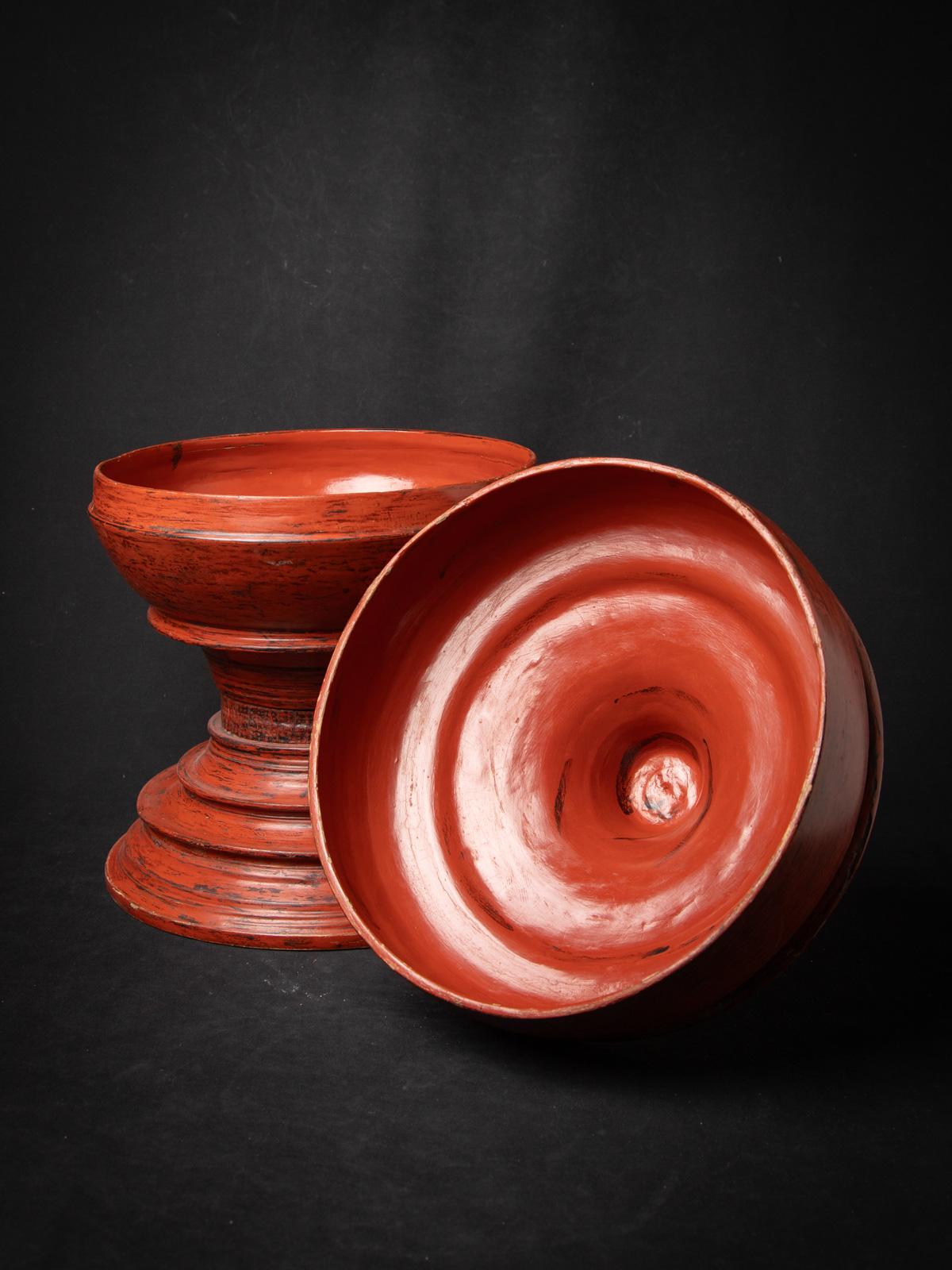 19th century Antique wooden Burmese offering vessel from Burma 1