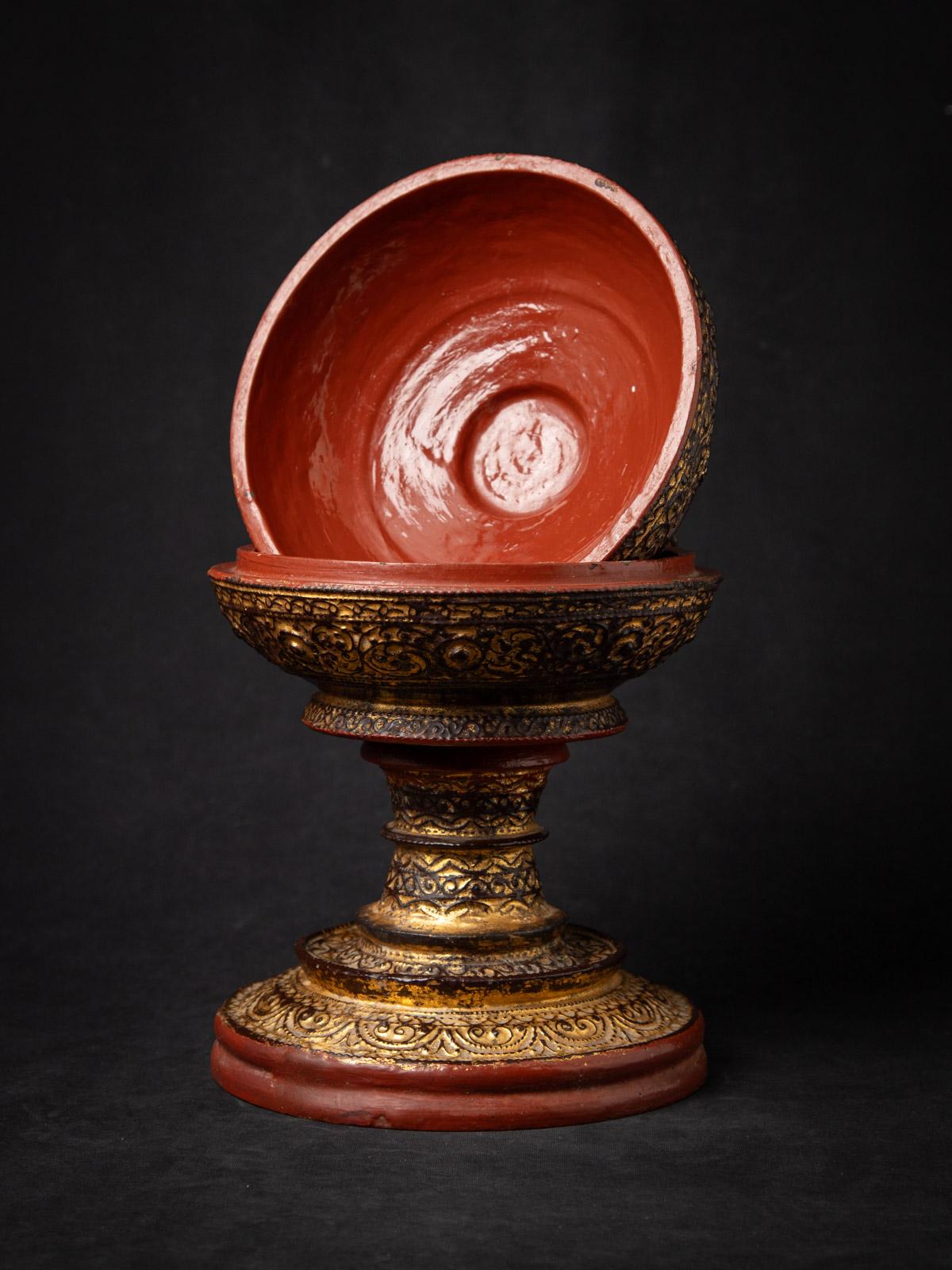 19th century Antique wooden Burmese offering vessel from Burma 1