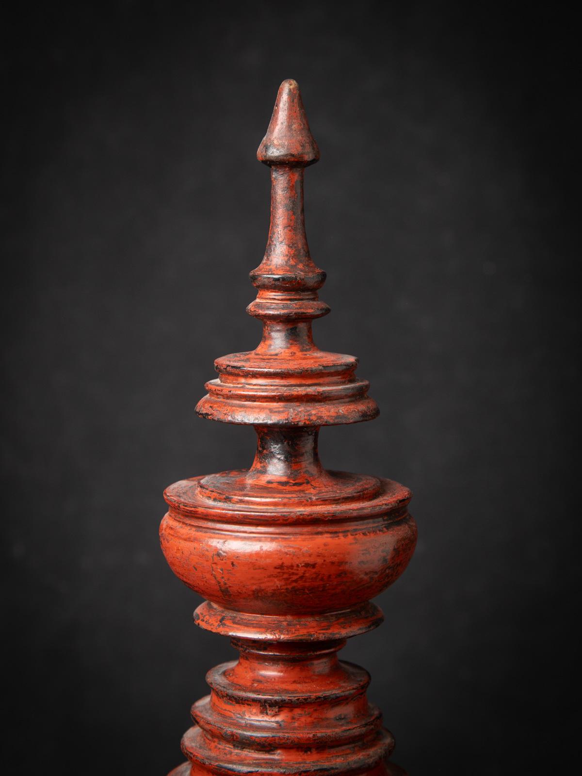 19th century Antique wooden Burmese offering vessel from Burma 3