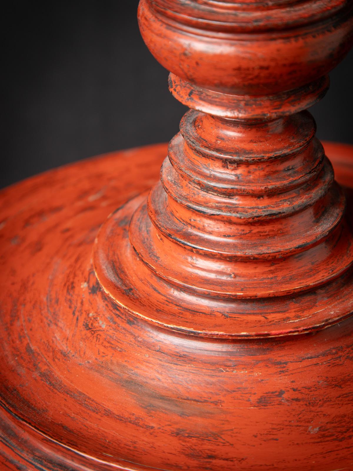 19th century Antique wooden Burmese offering vessel from Burma 4