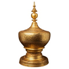 19th century Antique wooden Burmese offering vessel from Burma
