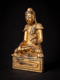 19th century Antique wooden Burmese Shan Buddha from Burma