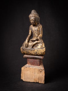19th century Antique wooden Burmese Shan Buddha from Burma