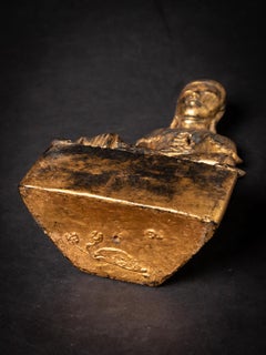 19th Century Antique wooden Burmese Shan Buddha in Bhumisparsha Mudra