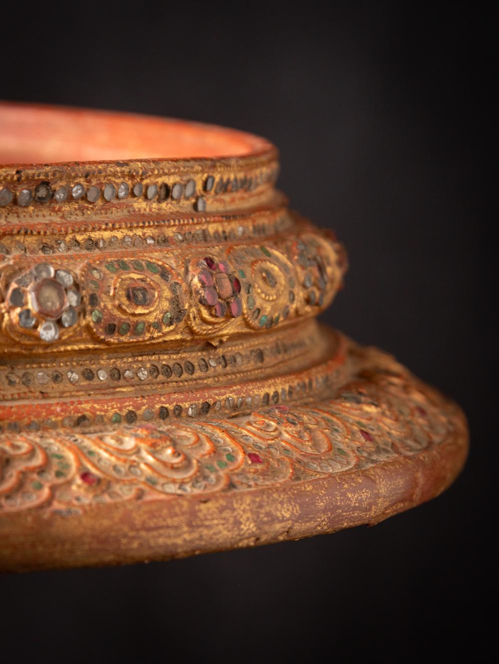 19th Century 19th century Antique wooden Burmese stand - OriginalBuddhas For Sale