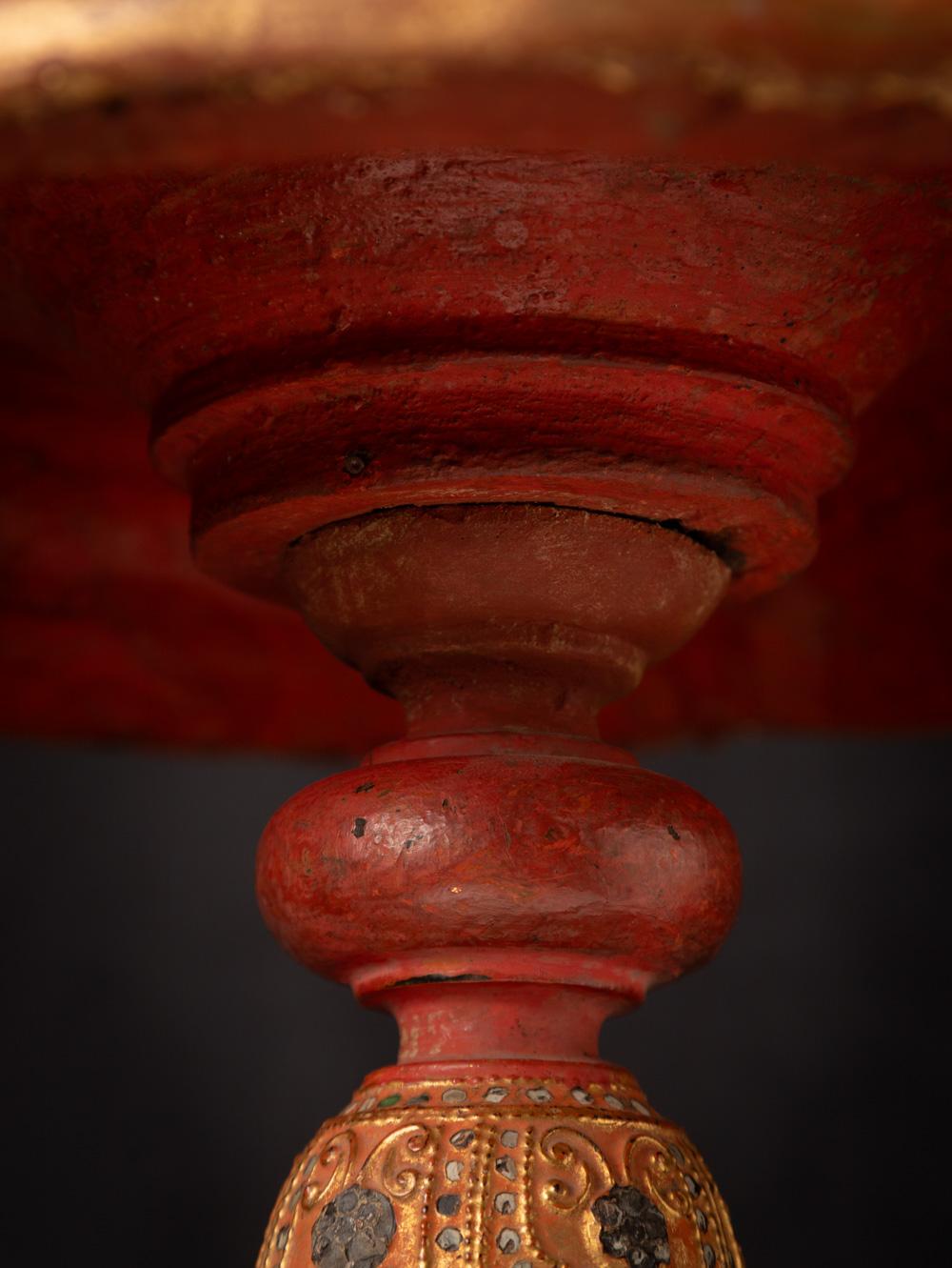 19th century Antique wooden Burmese stand - OriginalBuddhas For Sale 1