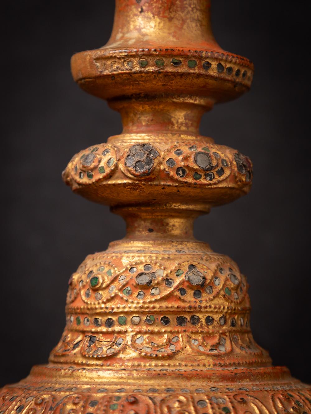19th century Antique wooden Burmese stand - OriginalBuddhas For Sale 2