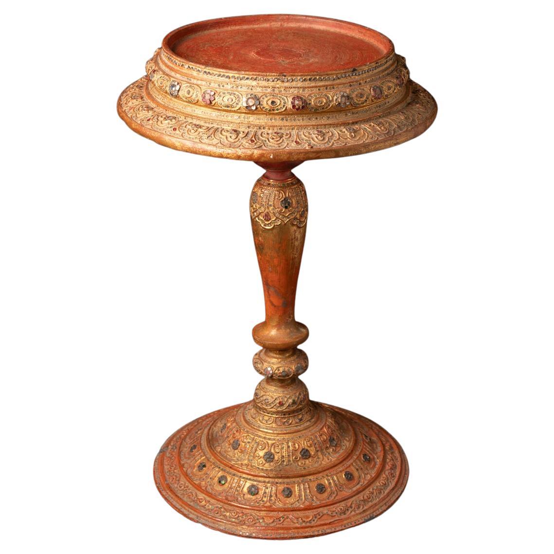 19th century Antique wooden Burmese stand - OriginalBuddhas