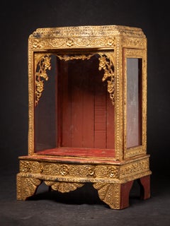Temple birman ancien en bois du XIXe siècle, provenant de Birmanie