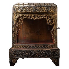 19th century Antique wooden Burmese temple from Burma 19th century Antique wooden Burmese temple from Burma