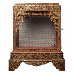 19th century Antique wooden Burmese temple from Burma