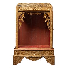 Temple birman ancien en bois du XIXe siècle, provenant de Birmanie
