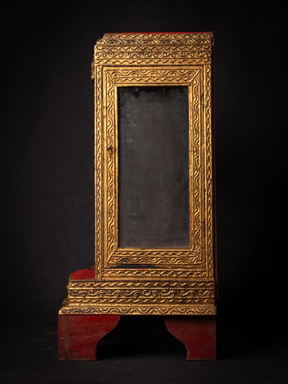 Temple birman ancien en bois du 19ème siècle de style Mandalay - OriginalBuddhas Bon état - En vente à DEVENTER, NL