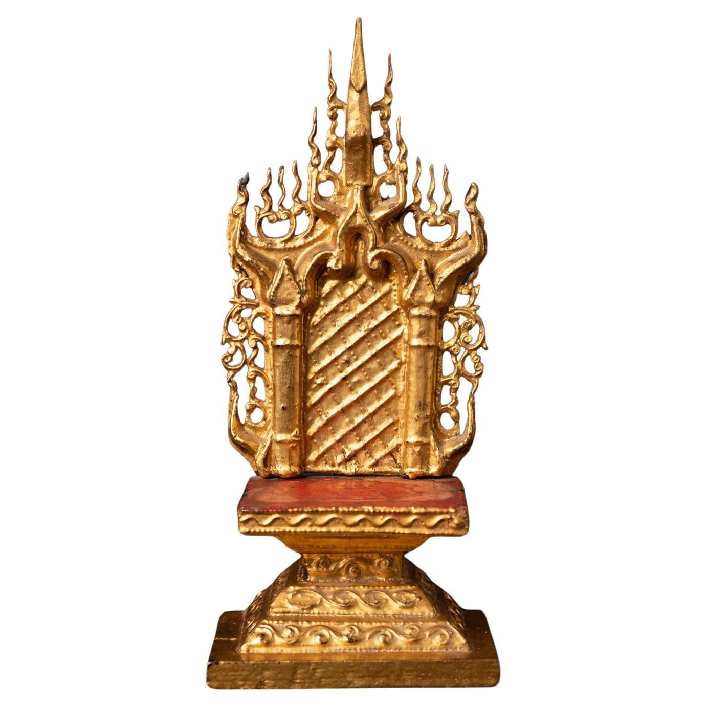 19th century antique wooden Burmese Throne in Mandalay style