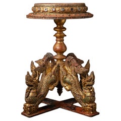 19th century Antique wooden Burmese Throne - Table from Burma
