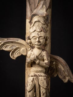 19th century Antique wooden figure from Indian Temple from India