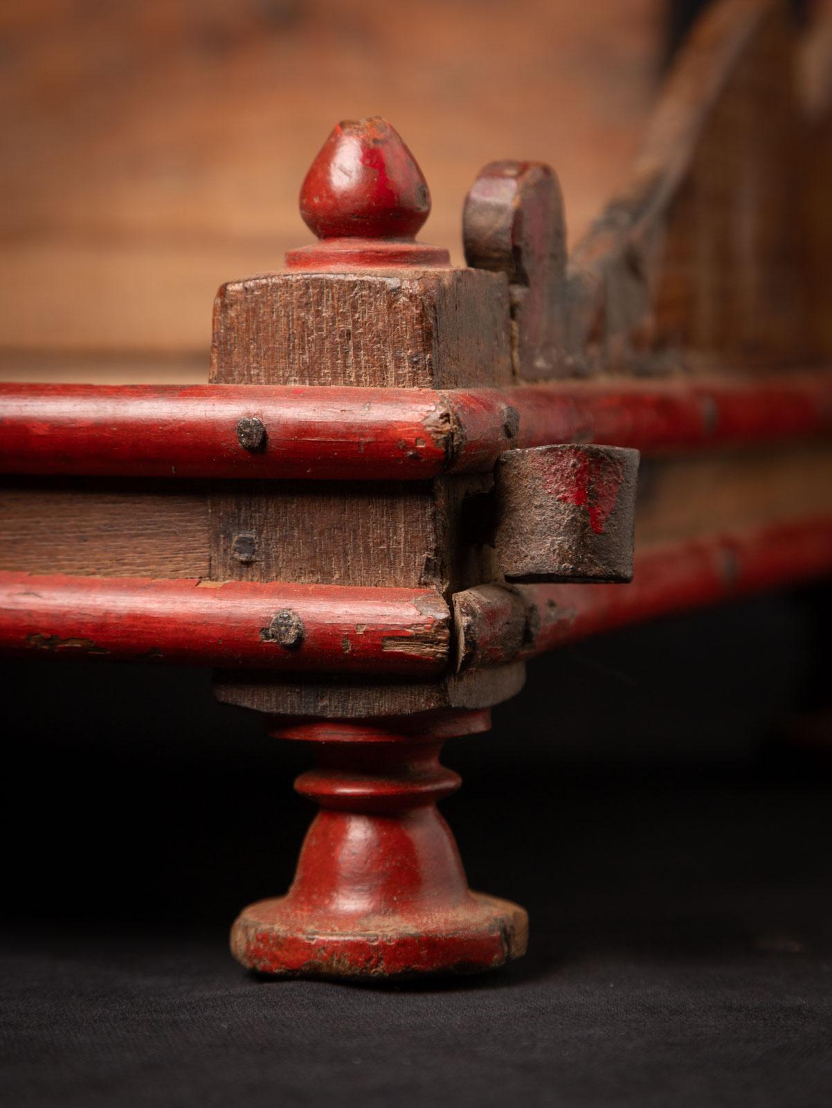 19th century Antique wooden Indian altar from India 9