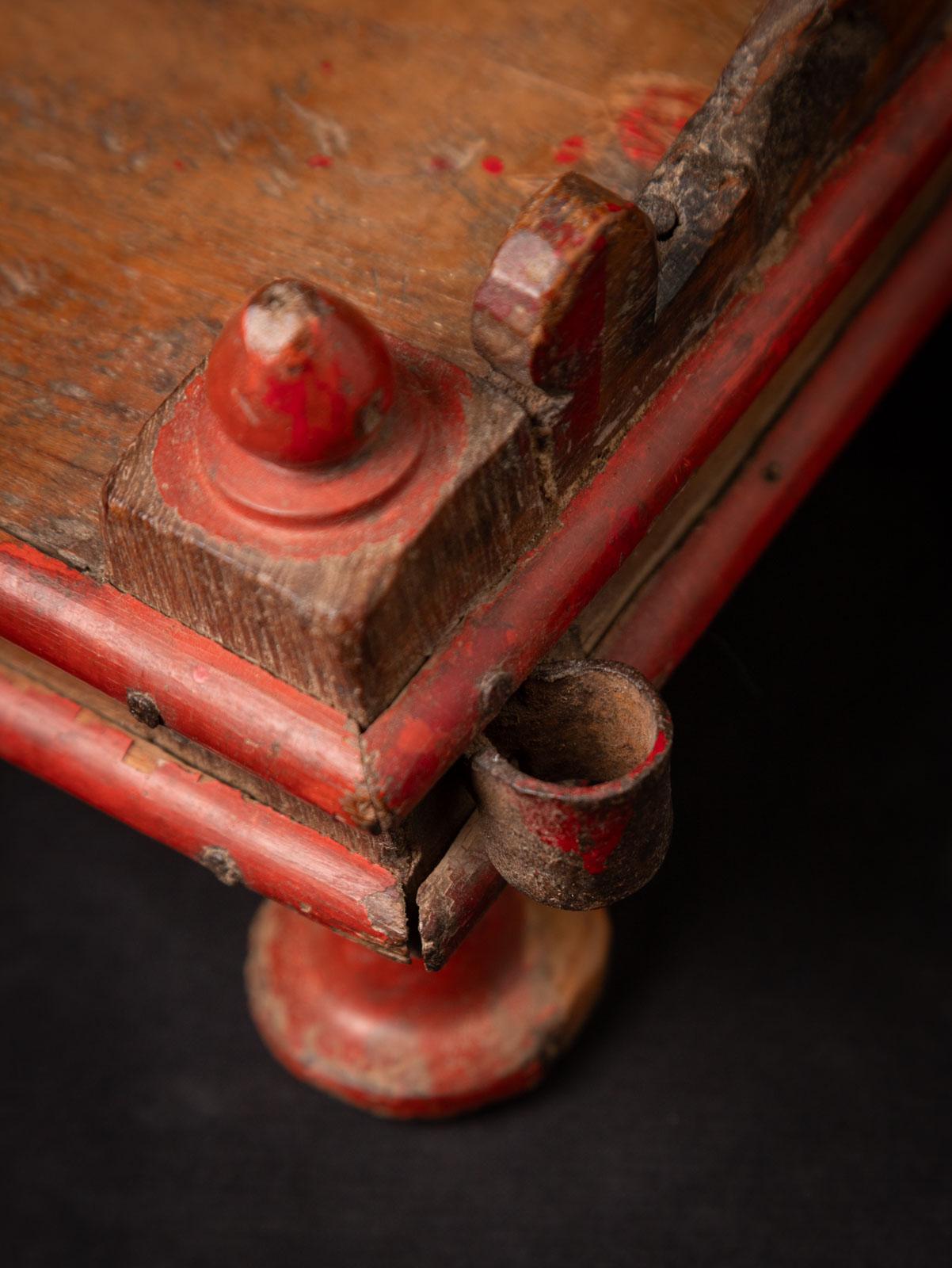 19th century Antique wooden Indian altar from India 12
