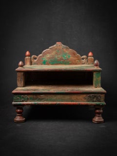 19th century Antique wooden Indian altar from India - Original Buddhas