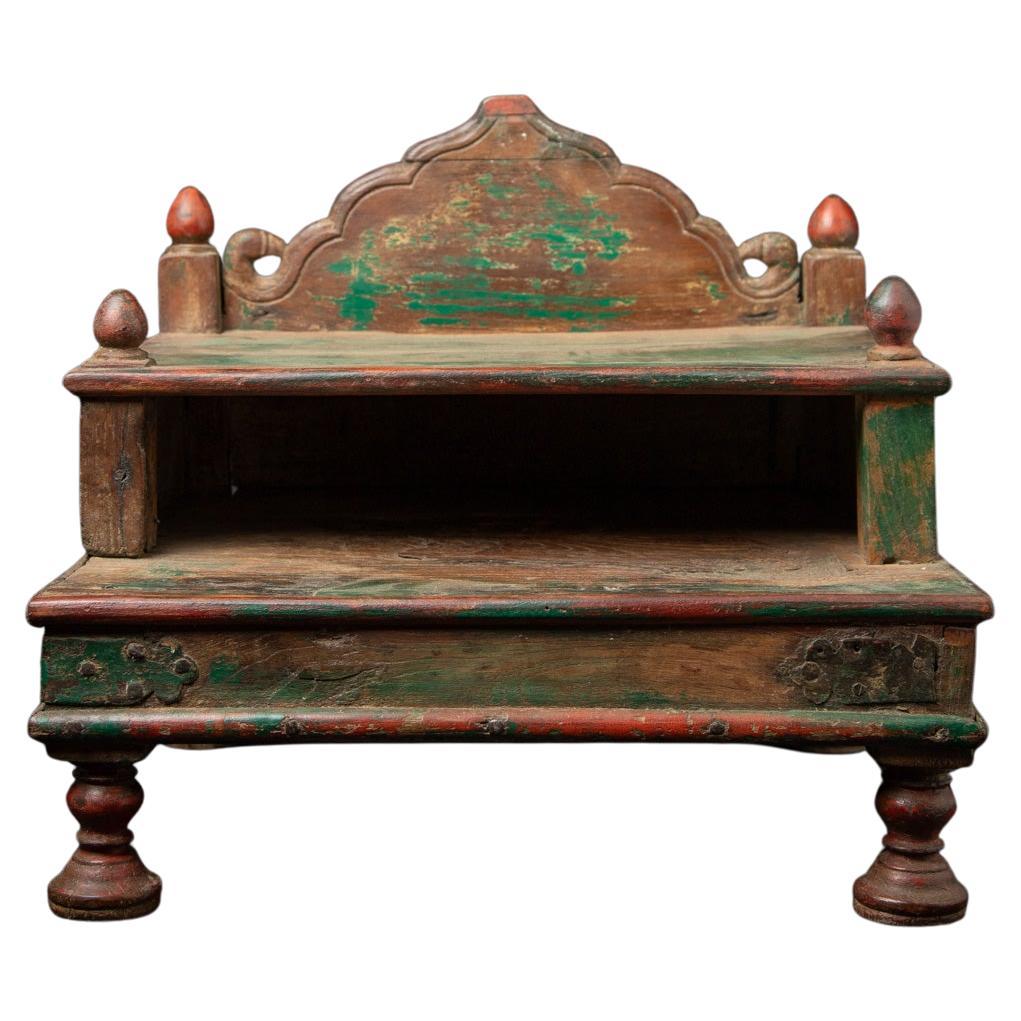 19th century Antique wooden Indian altar from India - Original Buddhas