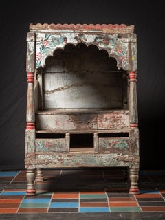 19th century Antique wooden Indian altar - temple from India
