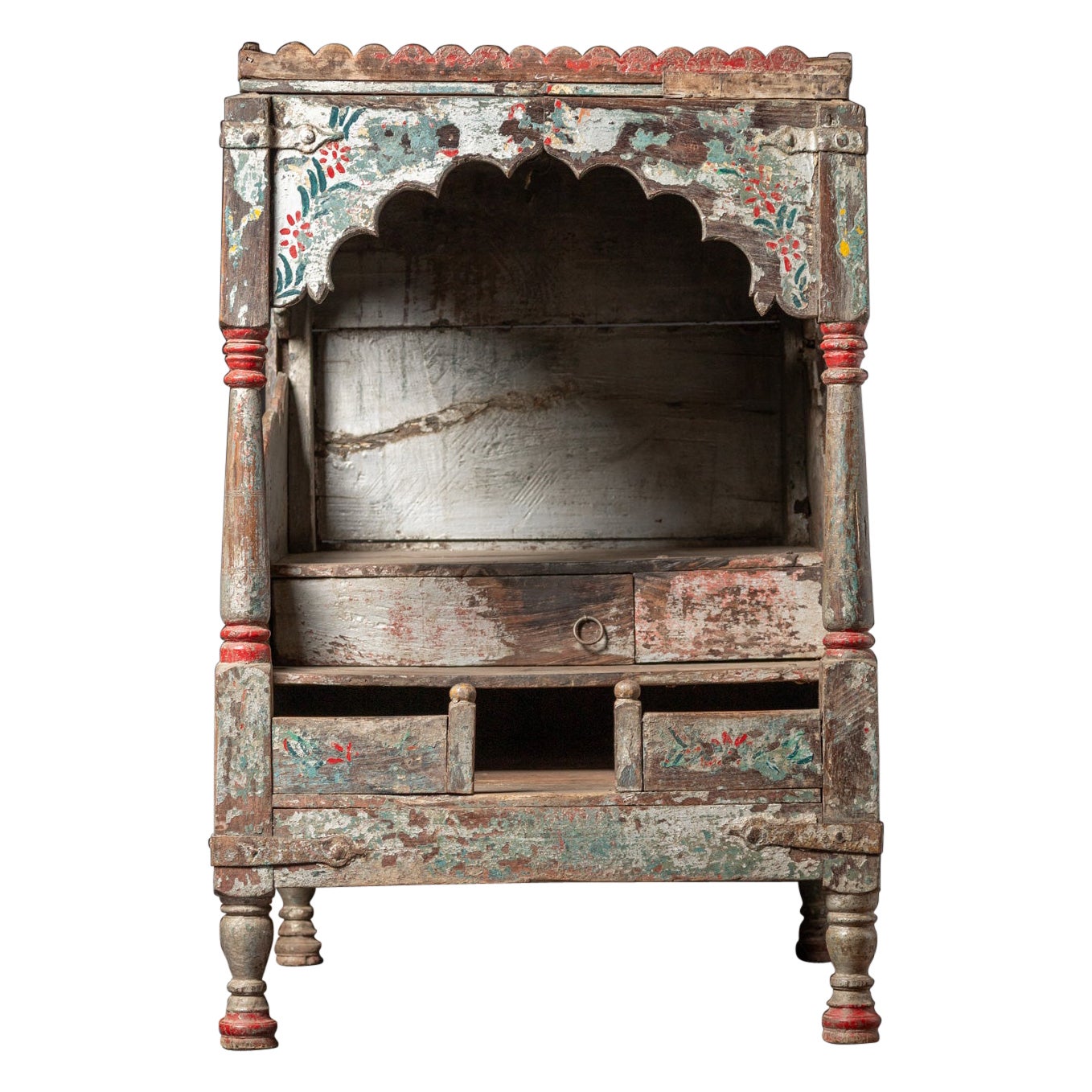 19th century Antique wooden Indian altar - temple from India For Sale