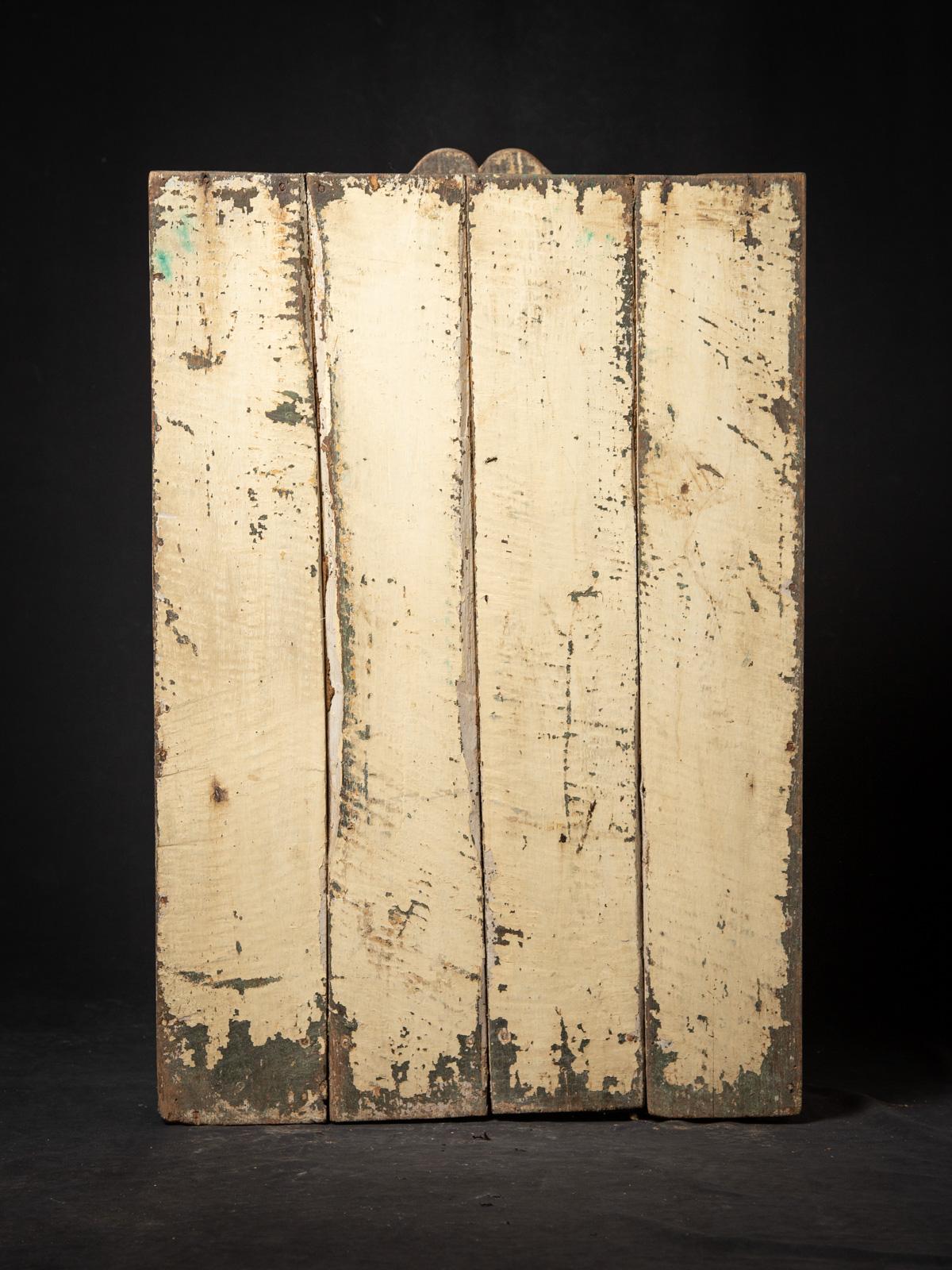 19ème siècle Cabinet indien ancien en bois de l'Inde - Bouddhas originaux Bon état - En vente à DEVENTER, NL
