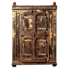 Armadio indiano antico in legno del XIX secolo - Buddha originale