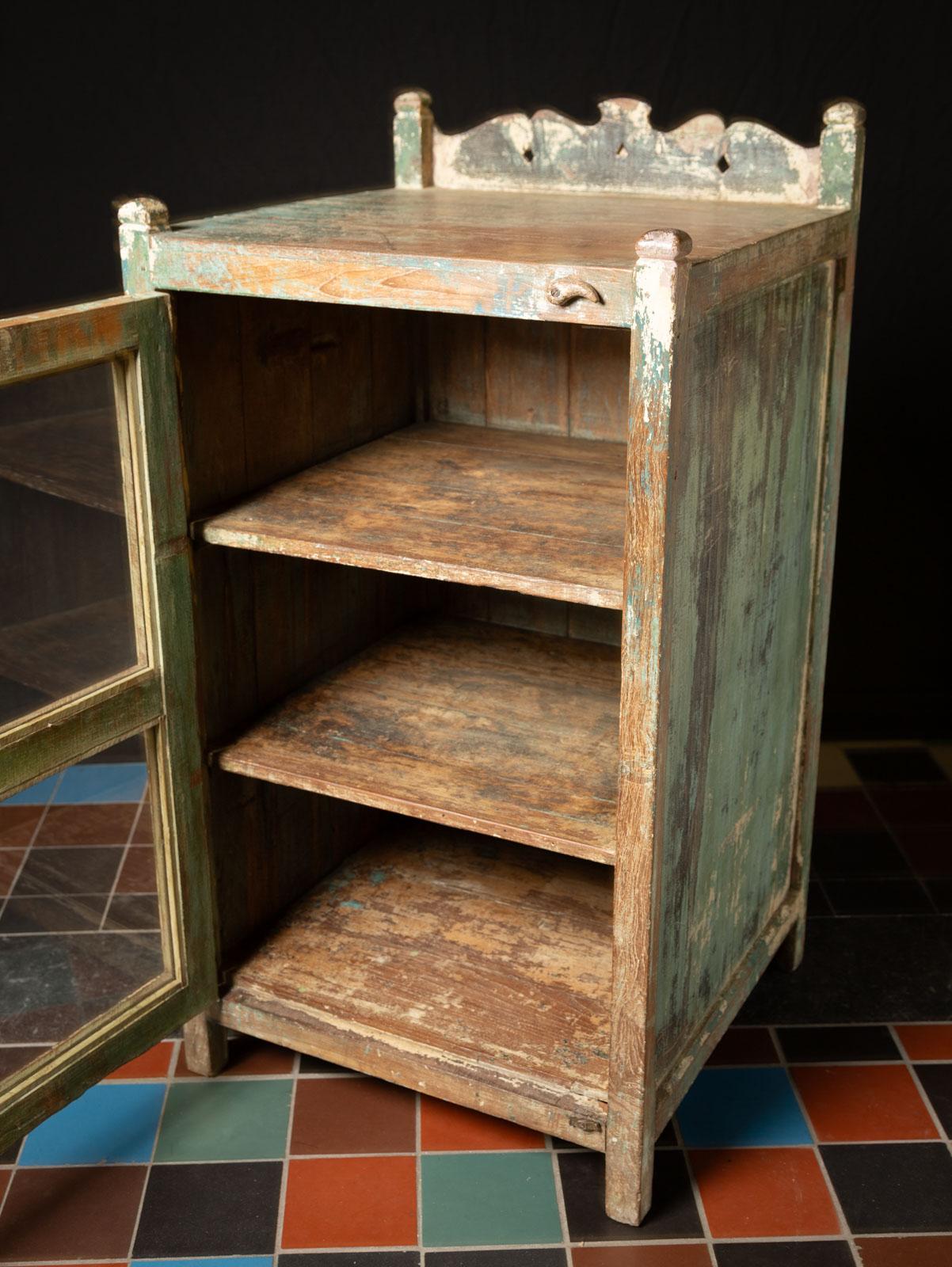 19th Century 19th century Antique Wooden Indian Cabinet from India -  OriginalBuddhas