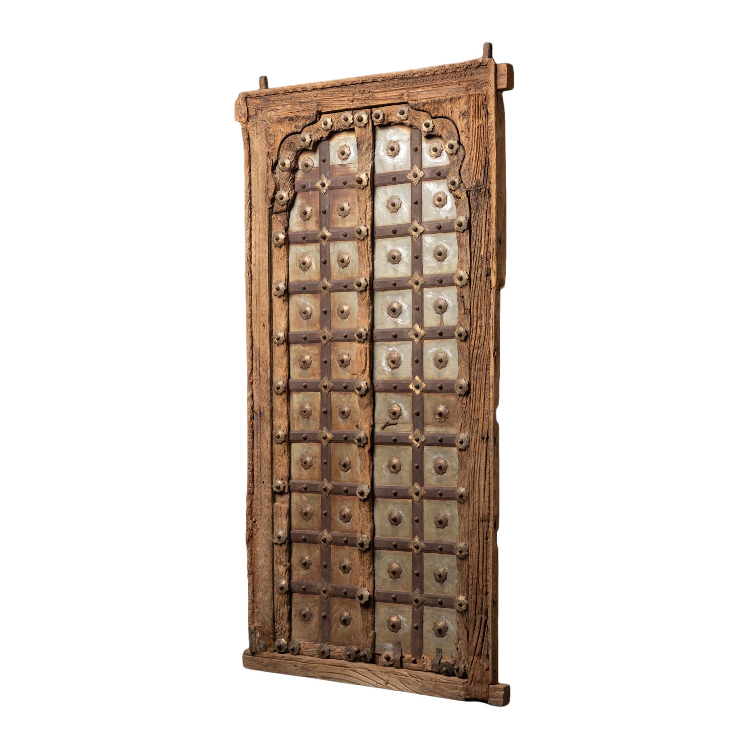 19th century Antique wooden Indian temple doors from India