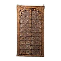 19th century Antique wooden Indian temple doors from India