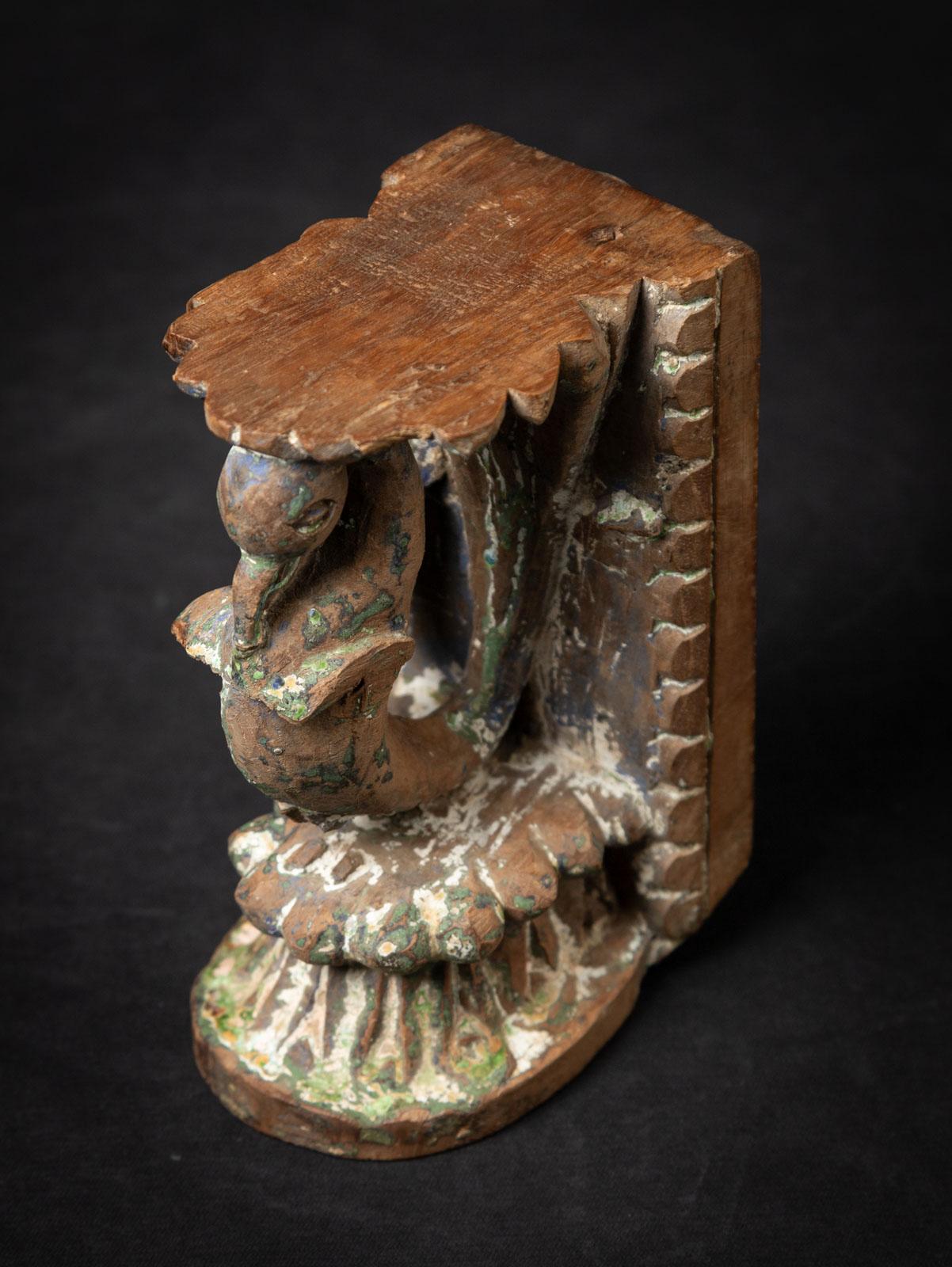 19th century Antique wooden Indian temple fragment from India - OriginalBuddhas For Sale 6
