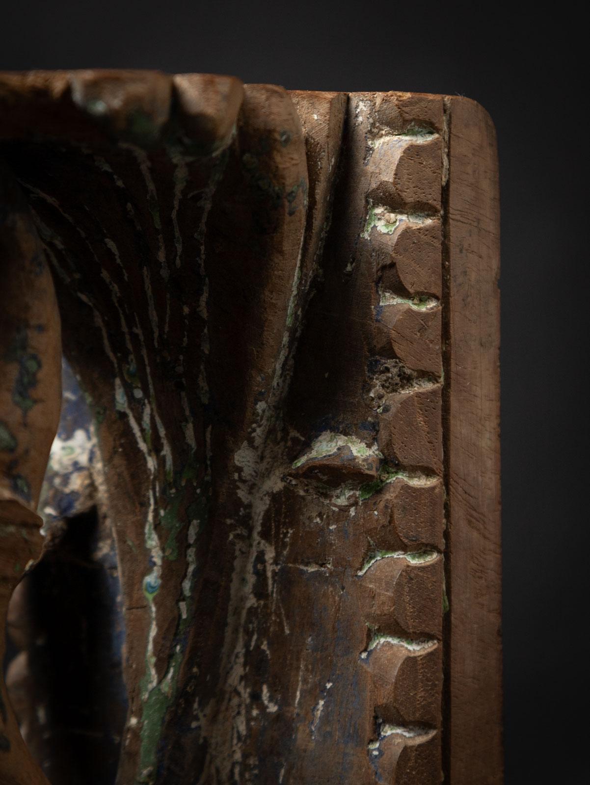 19th century Antique wooden Indian temple fragment from India - OriginalBuddhas For Sale 10