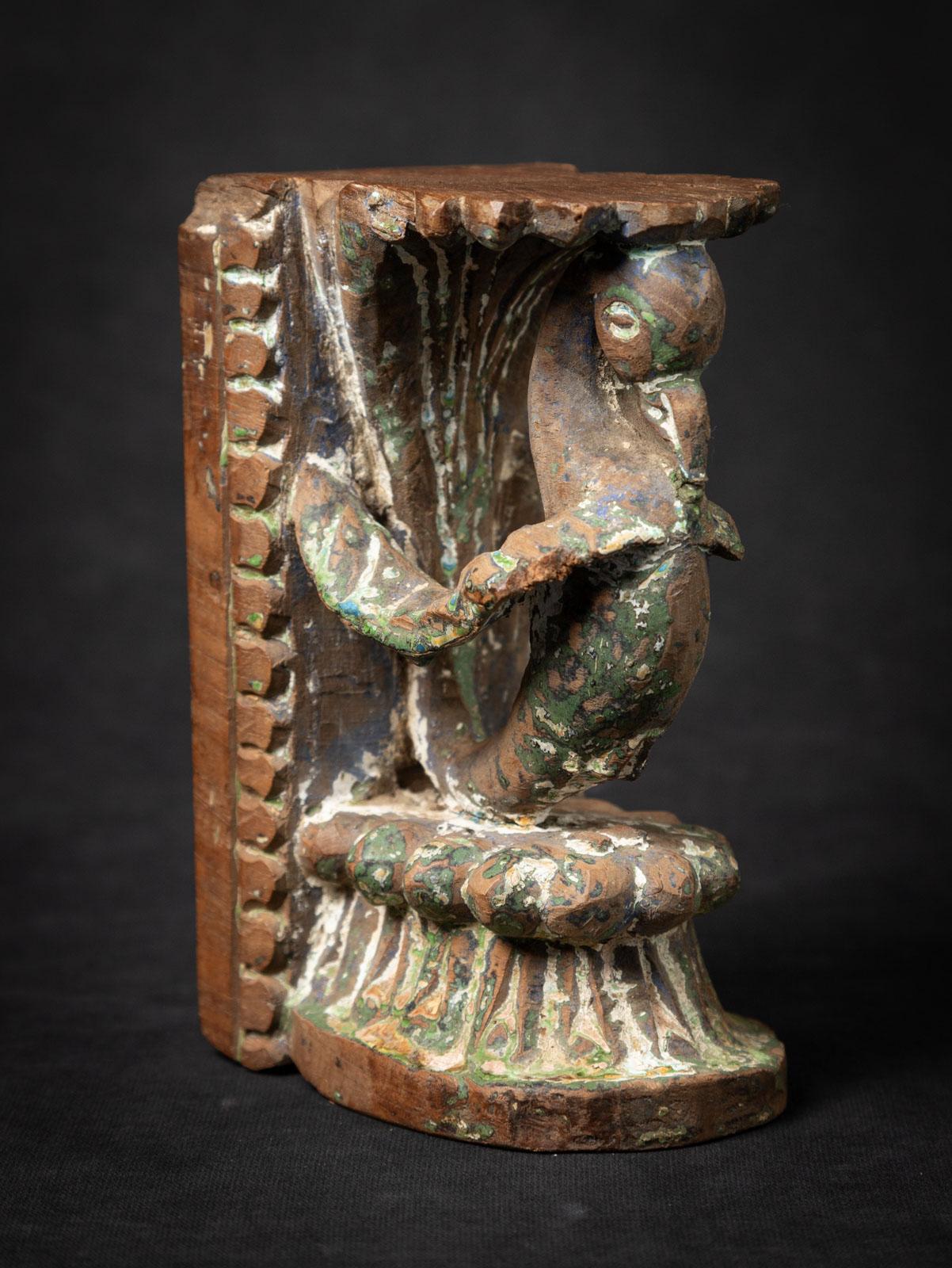 19th Century 19th century Antique wooden Indian temple fragment from India - OriginalBuddhas For Sale