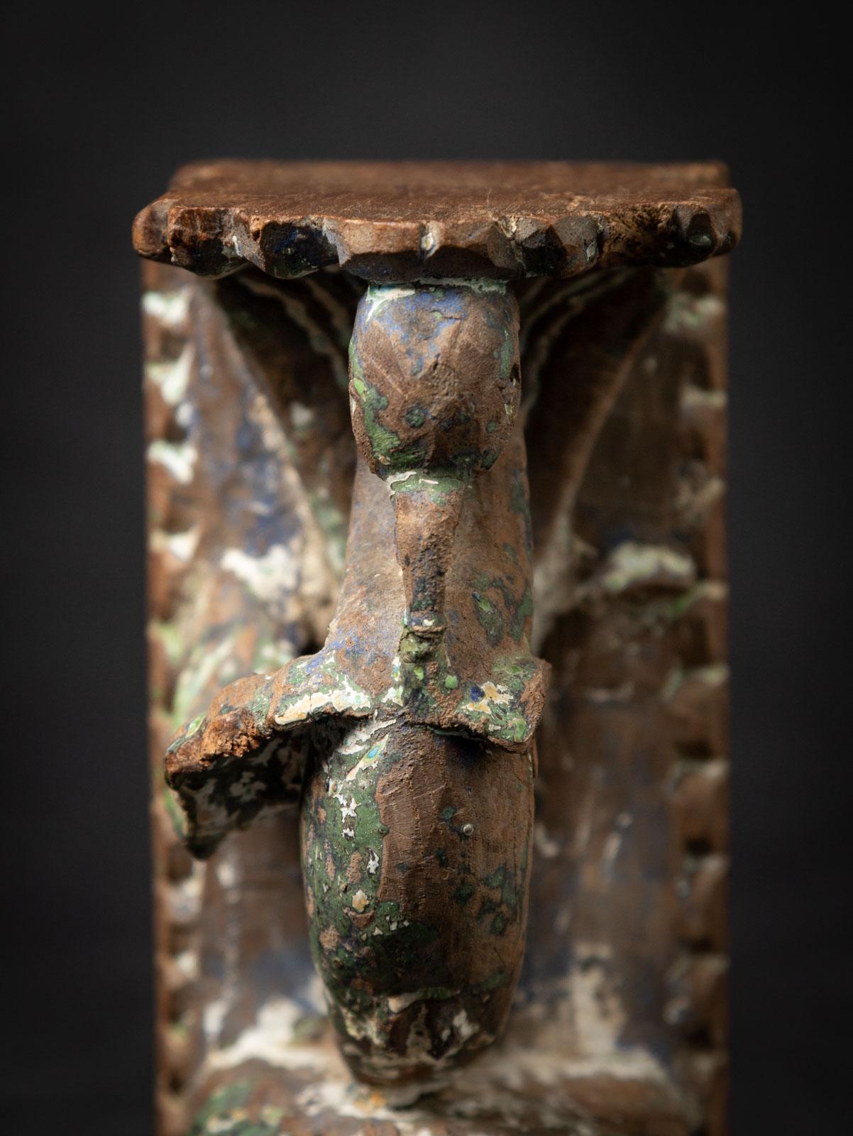 19th century Antique wooden Indian temple fragment from India - OriginalBuddhas For Sale 2
