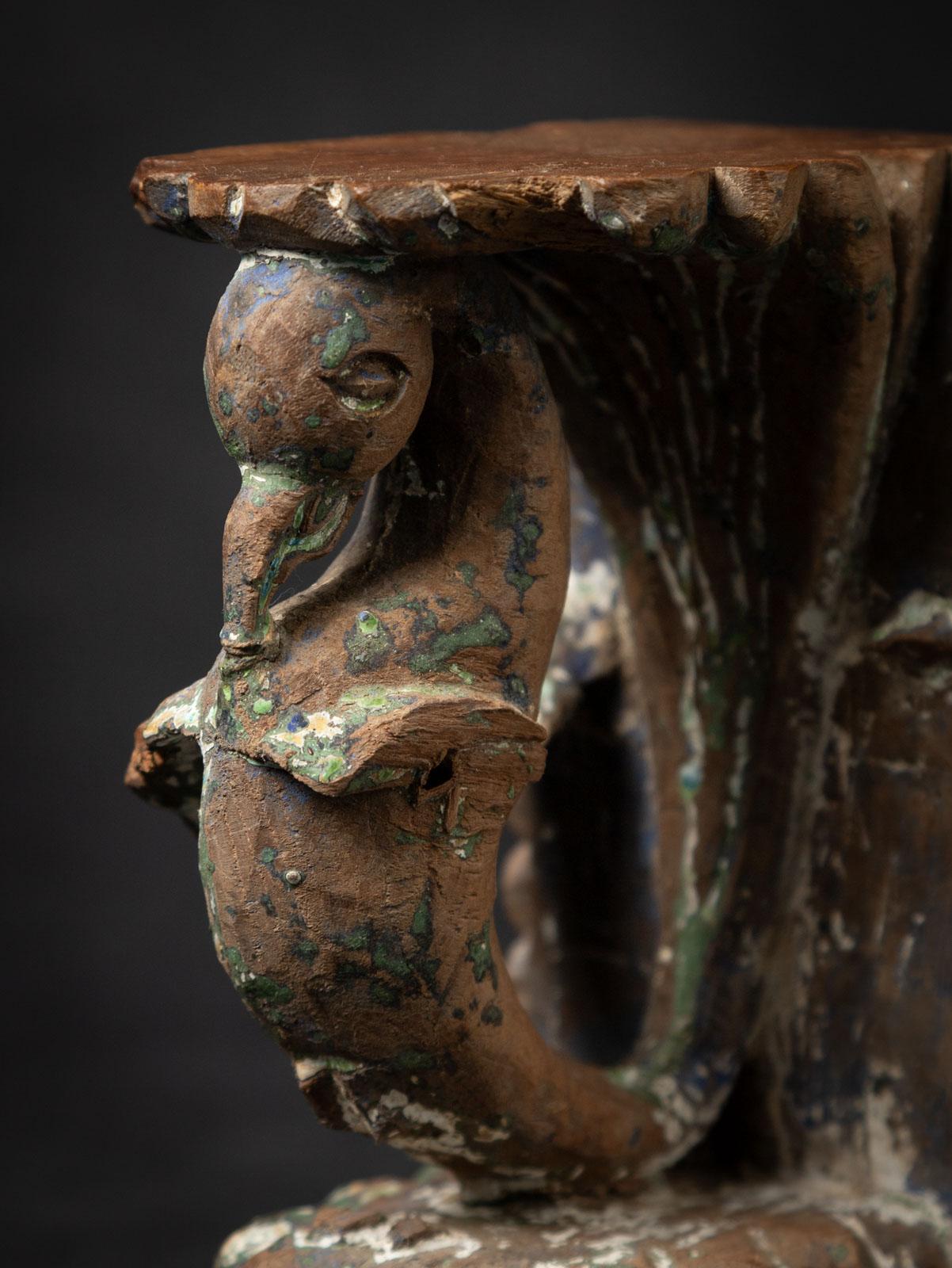 19th century Antique wooden Indian temple fragment from India - OriginalBuddhas For Sale 4