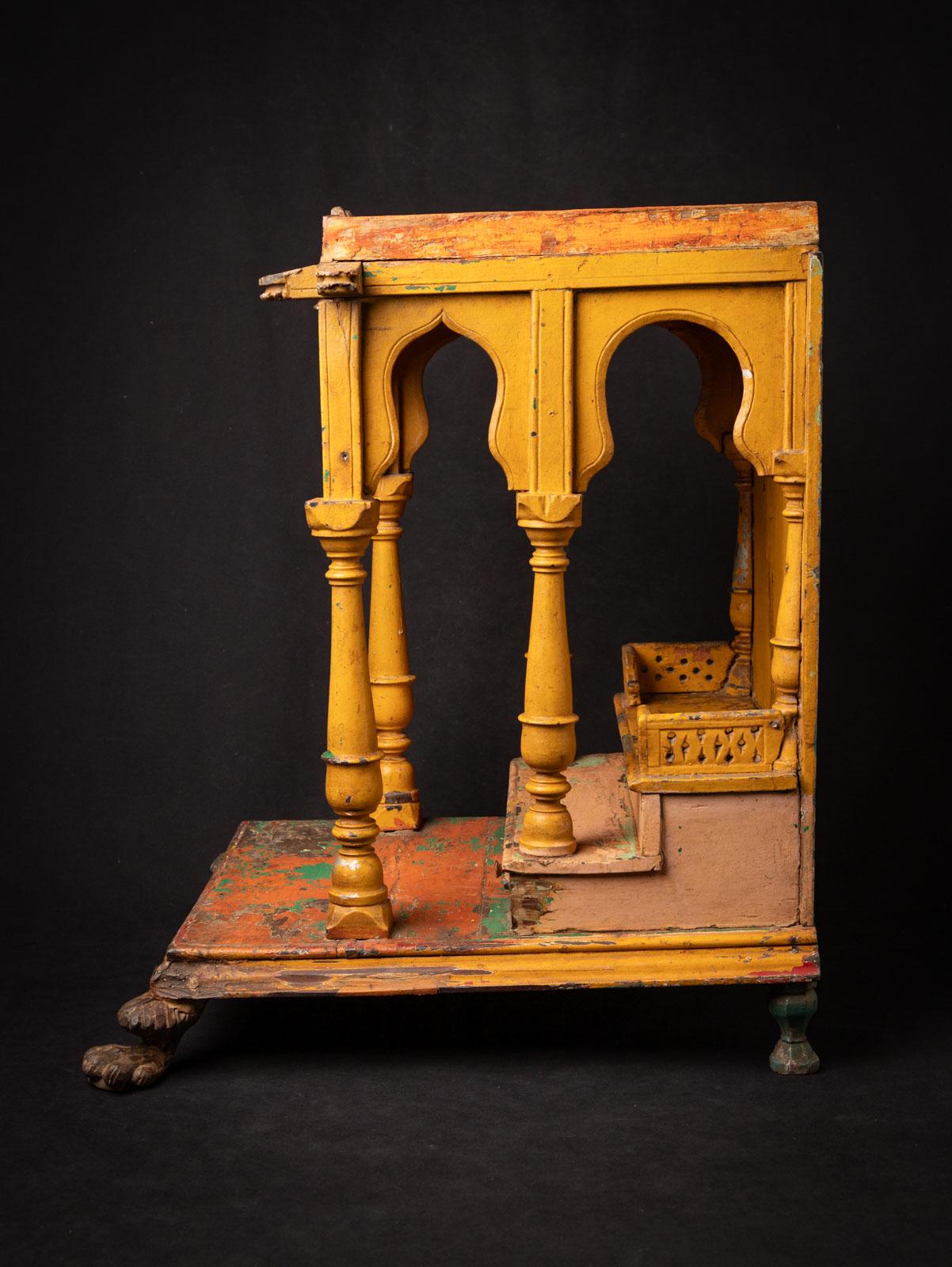 19th century Antique wooden Indian temple from India For Sale 8
