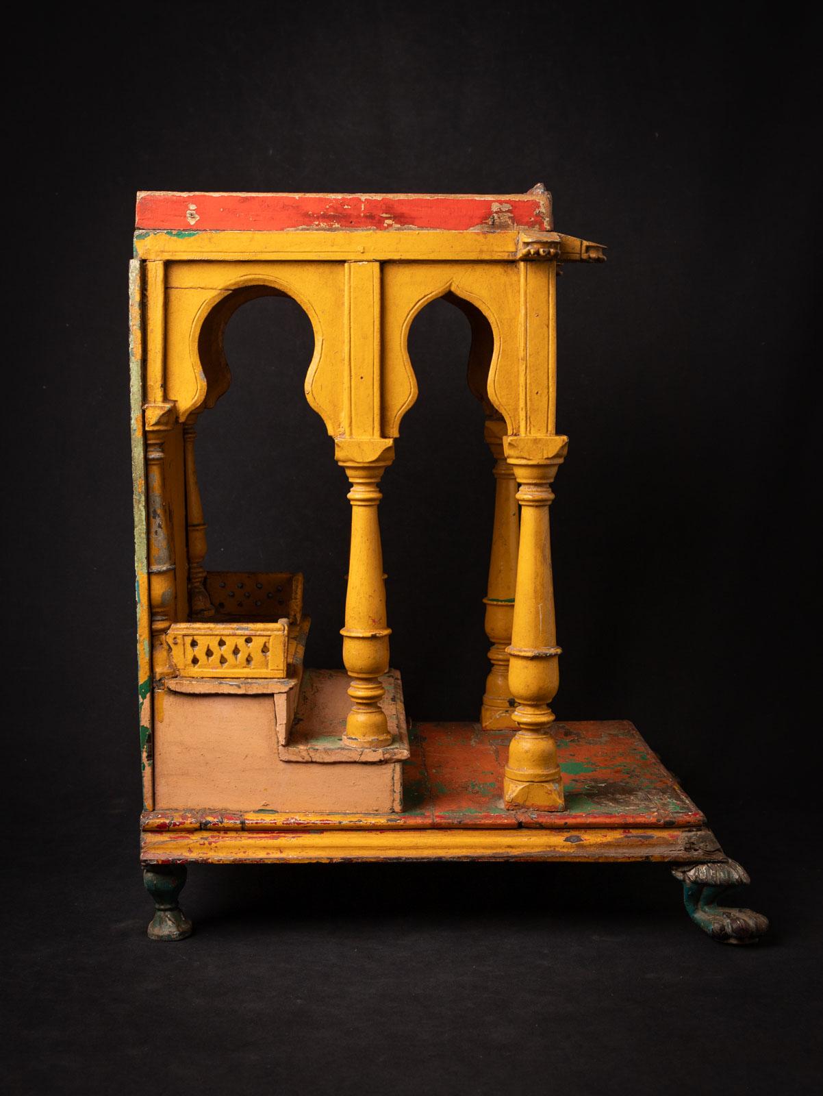 19th century Antique wooden Indian temple from India For Sale 10