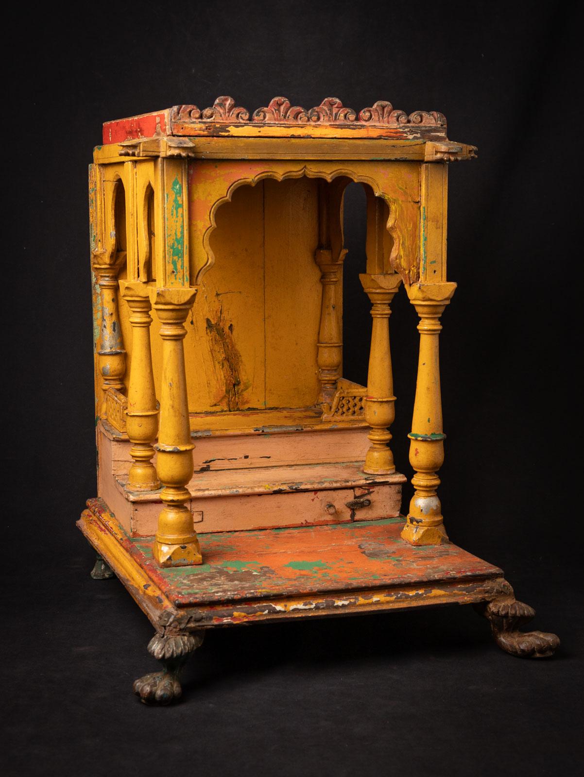 19th century Antique wooden Indian temple from India For Sale 11