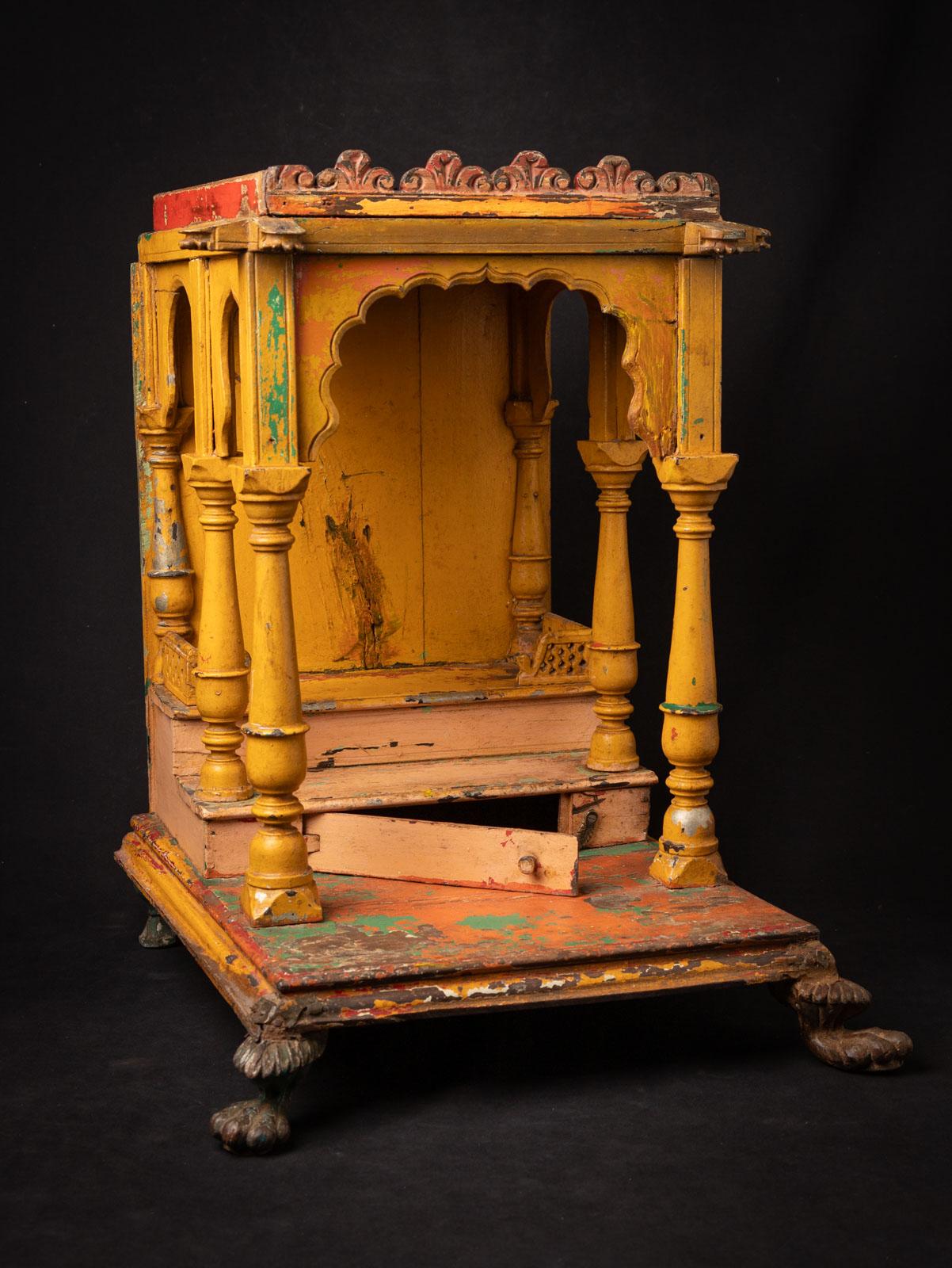 19th century Antique wooden Indian temple from India For Sale 12