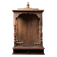 19th century Antique wooden Indian temple from India