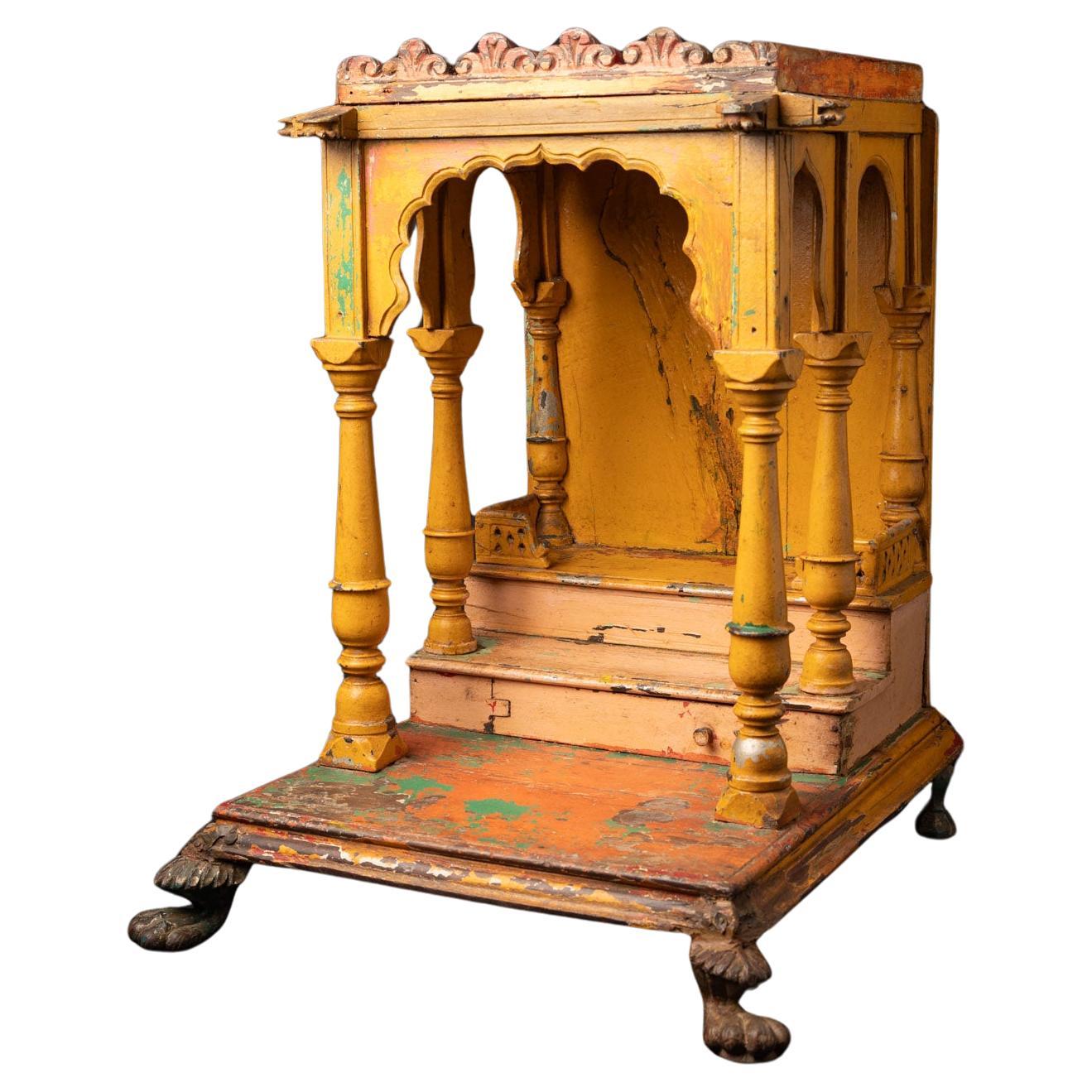 Antikes indisches Tempel aus Holz aus Indien aus dem 19. Jahrhundert