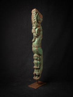 19th century Antique wooden Indian temple panel from India