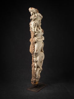 19th century Antique wooden Indian temple panel from India