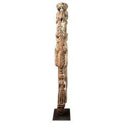 19th century Antique wooden Indian temple panel from India