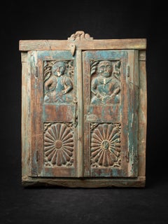 19th century Antique wooden Indian window frame from India