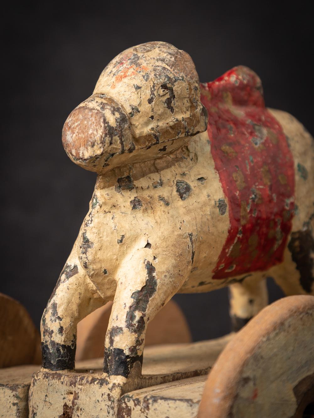 19th century antique wooden Nandi Bull from India  OriginalBuddhas 7