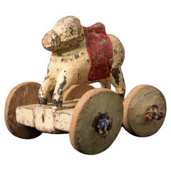 19th century antique wooden Nandi Bull from India  OriginalBuddhas