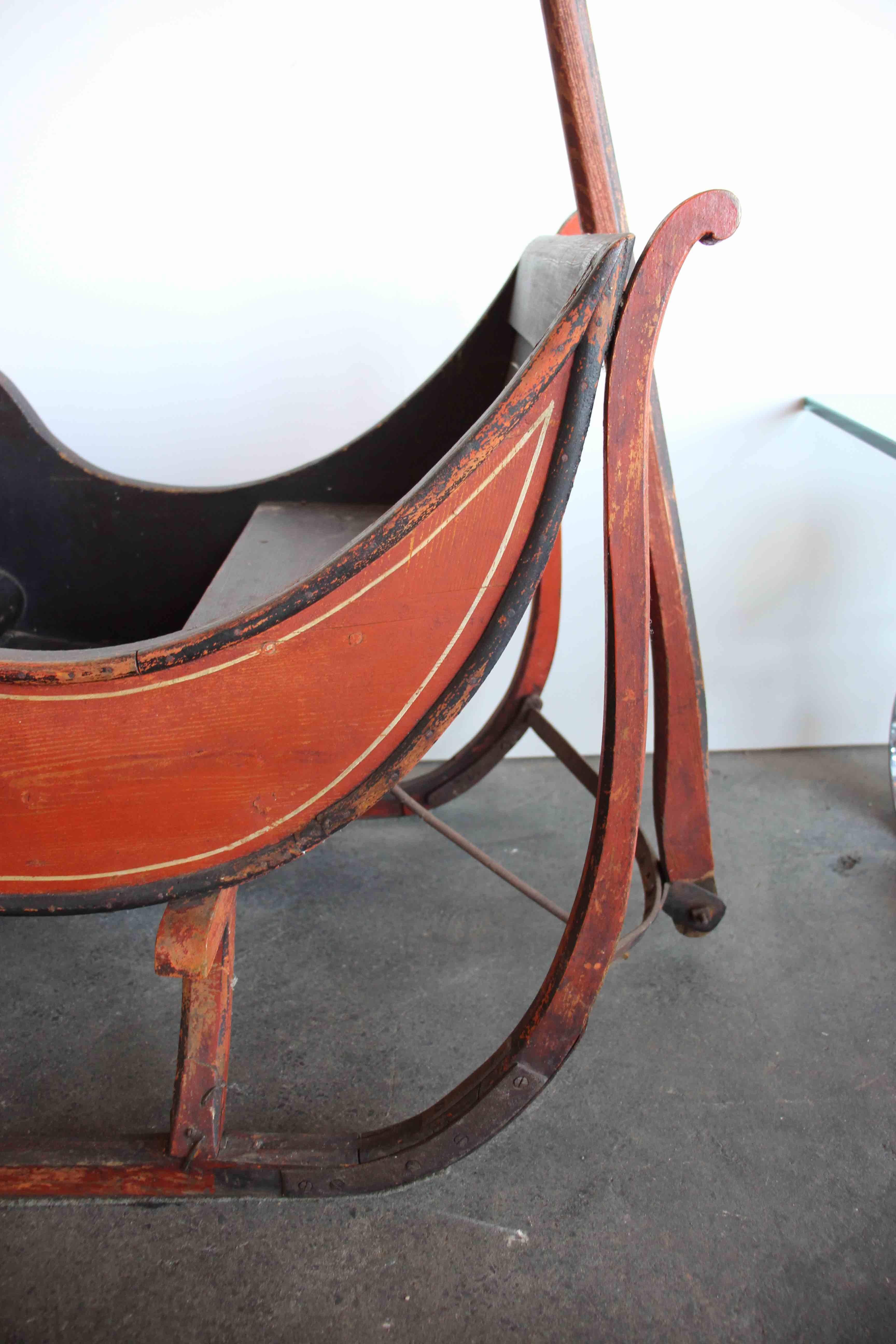 19th Century Antique Wooden Sledge from Germany 5