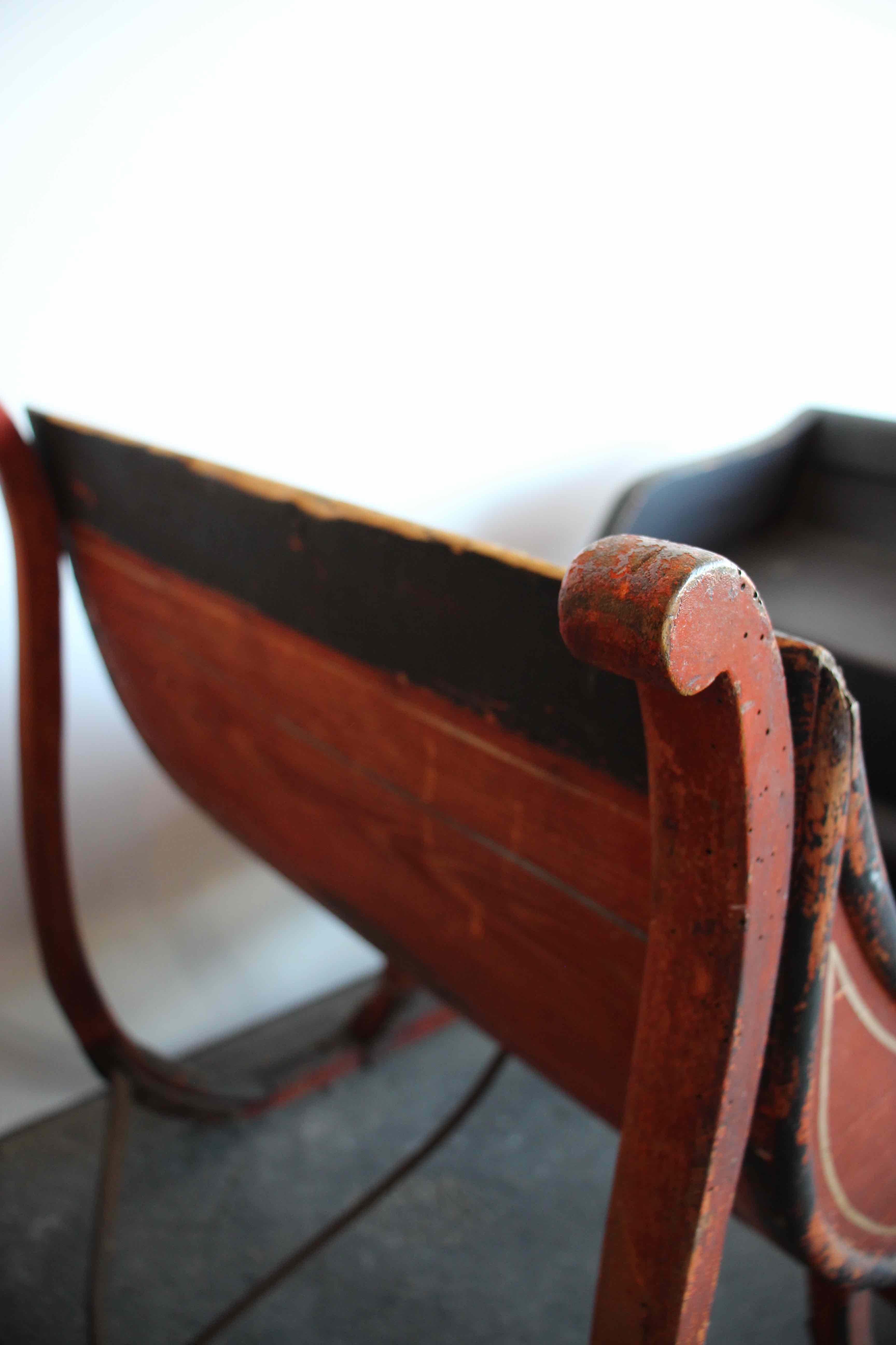 19th Century Antique Wooden Sledge from Germany 10